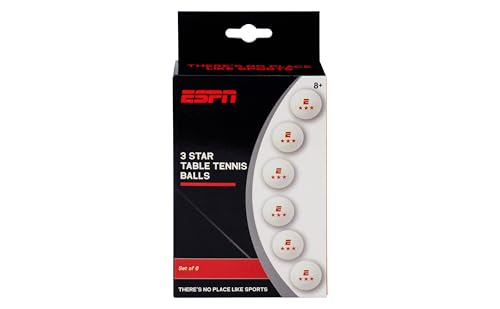 3-Star Ping Pong Balls - 6 Pack Regulation Size Table Tennis Training Set