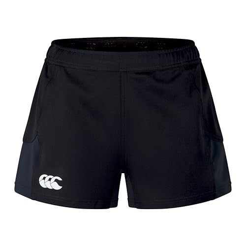 Canterbury Mens Advantage Rugby Shorts 2.0 Black XL – Elastic Waist, Recycled Material
