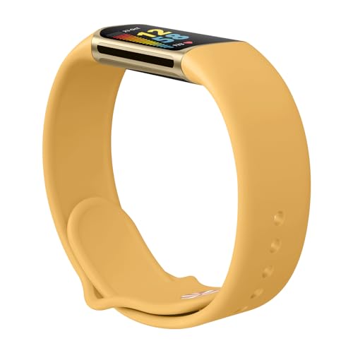 Silicone Sport Band for Fitbit Charge 6 - Yellow Replacement Strap