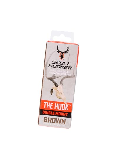 Big Game Skull Display Mount - Powder-Coated Steel - Brown