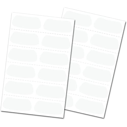 Eye Black Adhesive Stickers - 12 Pairs, White - All Sports
