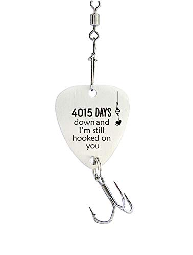 Liduola 11th Wedding Anniversary Fishing Lure for Husband Gift