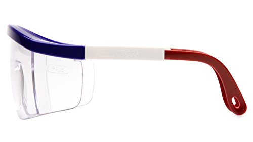 Safety Eyewear with 3.0 Ir Filter Lens - Black Frame & Red/White/Blue Frame Options