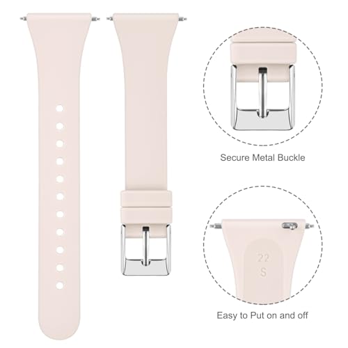 Slim Silicone Replacement Bands for Fitbit Versa 2 - Small, Black/Gray/Pink Sand - Pack of 3