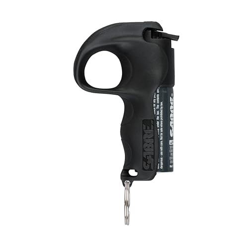 Sabre Pepper Spray with Quick Grip Finger Loop & Practice Spray, Faster Aim & Enhanced Grip, Keychain Attachment, for Beginners, Students, Commuters, Elderly – Protection On-The-Go, Made in USA