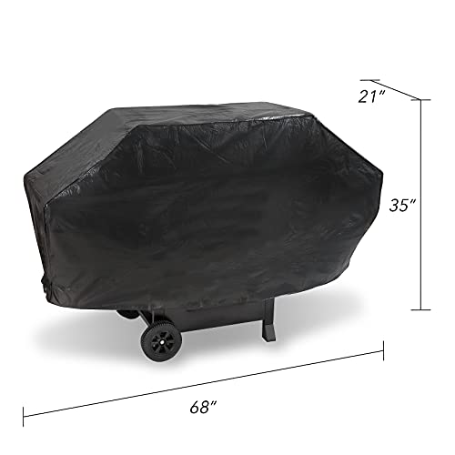 Michigan Wolverines Navy Deluxe Grill Cover 68-inch Heavy Duty Vinyl with Velcro Straps