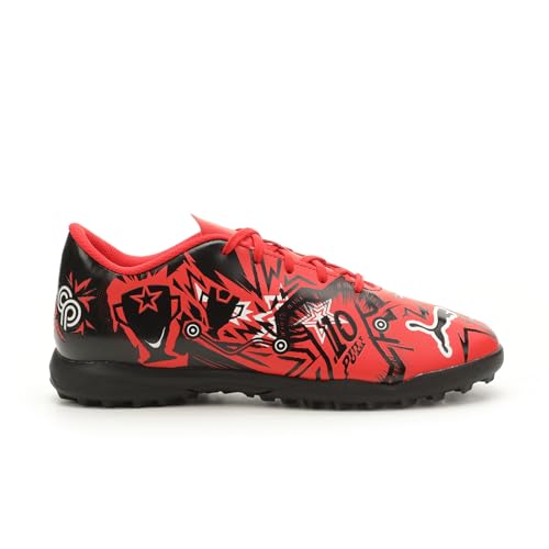 PUMA Unisex-Child Ultra Play Firm Ground Soccer Cleats - Big Kid Size, Red/Black/White
