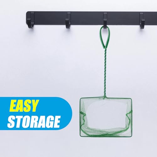 8-Inch Aquarium Fish Net with 10.5-Inch Handle - Fine Nylon Mesh
