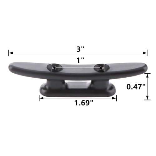 3" Nylon Boat Cleats - 4 Pack with Stainless Steel Screws