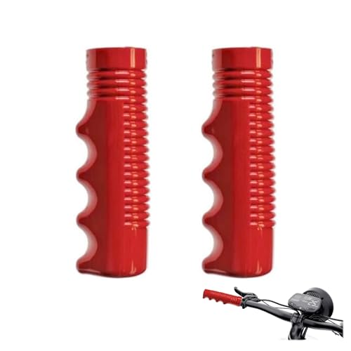Red Bicycle Handlebar Grips - 3/4 Inch Non-Slip Pair