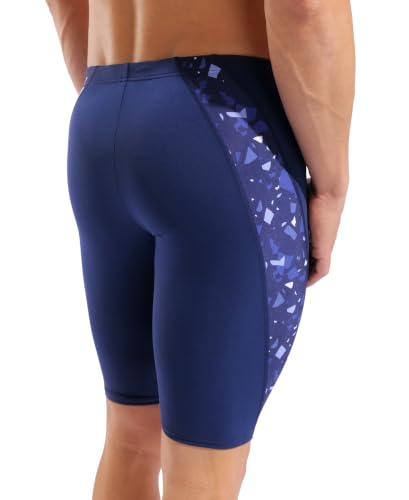 Arena Men's Navy Blue Confetti Swim Jammer 17.7in Performance Swimwear