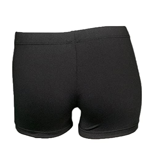 Girls' Sparkle Dance Gymnastics Shorts - Black, 7-8 Years
