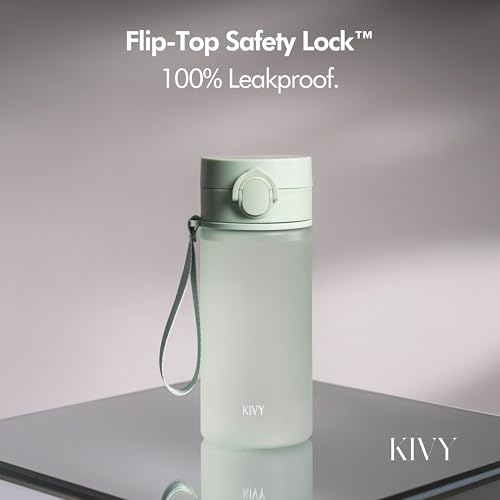 KIVY 22oz Tritan Water Bottle with Flip Lid – Leakproof, Dishwasher Safe, BPA-Free Hydration Bottle