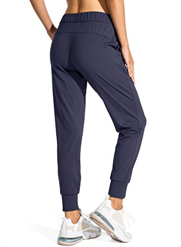 SANTINY Women's Joggers with Pockets Navy 27.5'' Regular M