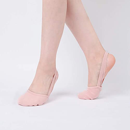 Pink Girls Kids Dance Shoes Half Sole Ballet Turners - Small, EASTBUDDY
