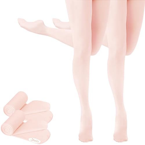 Ballet Tights for Girls - Toddler 2-4T in Ballet Pink - 2 Pcs