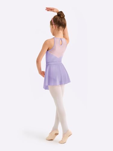 Purple Girls Ballet Leotard with Removable Skirt Toddler Dance Outfit 7-8 Years