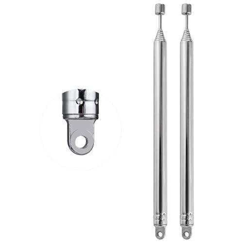 Telescopic 8-Section Radio Antenna Replacement - 2-Pack