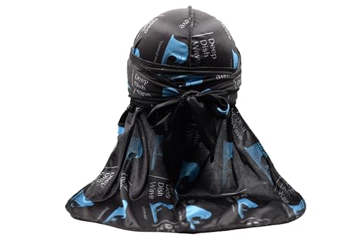 Silk Durag for Men - Premium Breathable Hair Wrap - Black