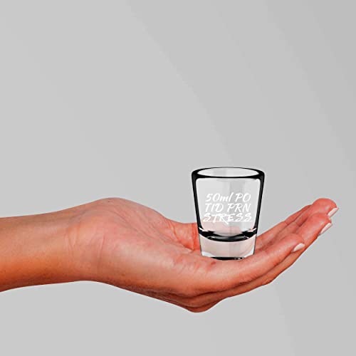 Nurse Prescription Shot Glass 1.75 oz - Funny Reusable Glass in White Made in USA