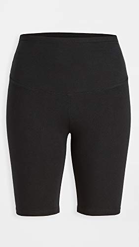 Yummie Women's Mel Cotton Stretch Shaping Biker Shorts Small Black