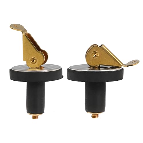 Ciweisah 3/8 Inch Brass Boat Drain Plug - Expandable Deck Snap Handle (2 Pack)