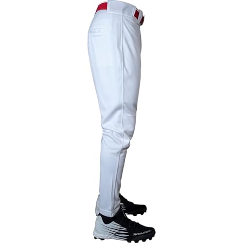 Rawlings Boy's Launch Baseball Pants White X-Large Tapered Jogger Fit
