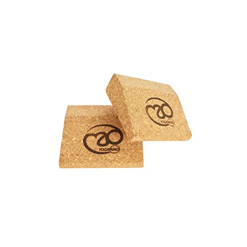 Cork Yoga Wedge Blocks - Eco-Friendly Mini Pair, Pack of 2