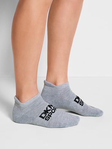 DKNY Women's 6 Pack Pink/Black/White Low Cut Sport Cushioned Socks Size 9-11
