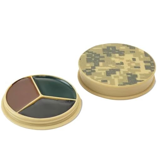 Camo Face Paint Kit with Mirror - 3 Color Hunting Concealment Makeup