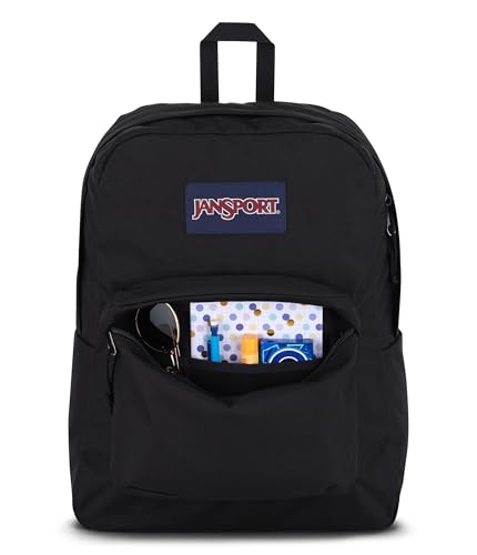 Durable Lightweight Backpack with Organizer Pocket - Black
