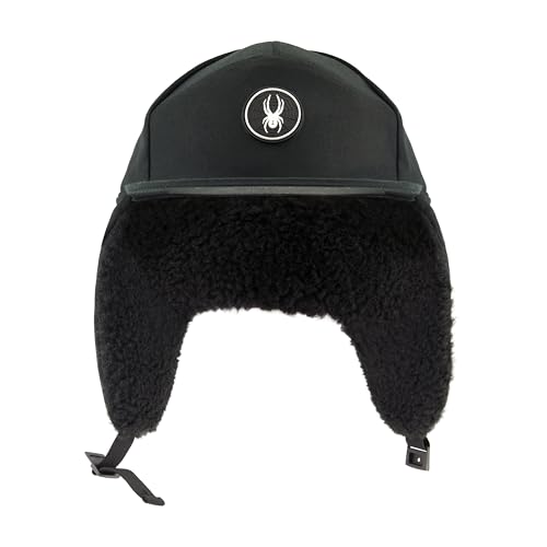 Men's Sherpa Ear Flap Panel Hat - Large/X-Large - Black