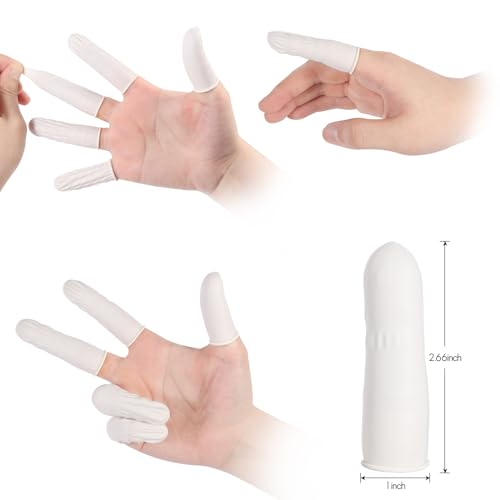 Disposable Latex Finger Cots - Medium Size Protective Sleeves - 210 Pack