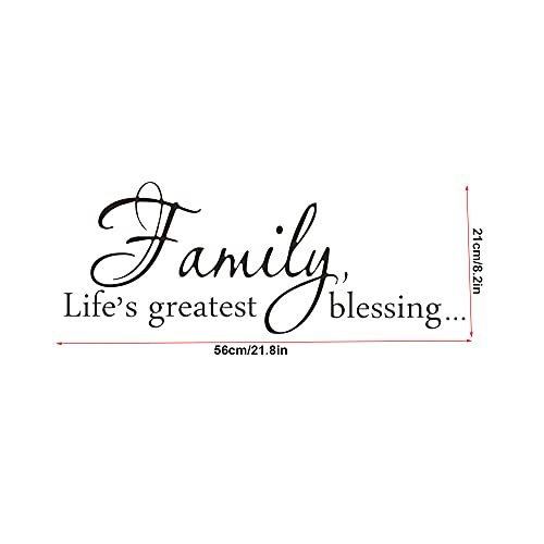 Family Life's Greatest Blessing Vinyl Wall Decal - 22 x 8.3 Inch