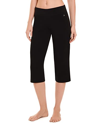 Danskin Women's Sleek Fit Yoga Crop Pants - Black, 2X
