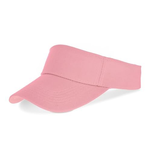Adjustable Kids Sun Visor Hat - Pink Cotton Sports Cap