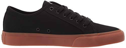 DC mens Manual Skate Shoe, Black/Gum, 9.5 US