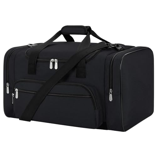 YoKelly 40L Black Gym Duffle Bag for Men, 20-Inch Travel Bag
