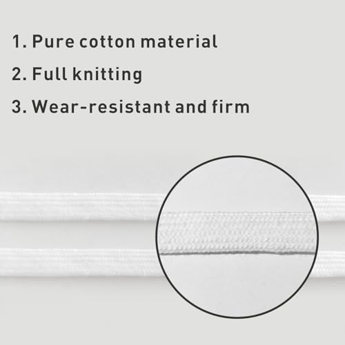 Cotton Blend Shoelaces for Samba Classic, Spezial, Gazelle - 54in White