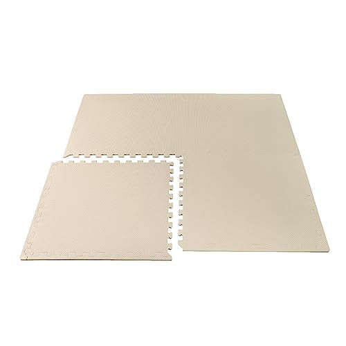 Multipurpose EVA Foam Exercise Floor Mat - Sand - 12 Tiles