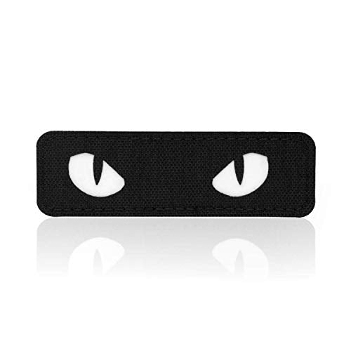Glow in The Dark Cat Eyes Tactical Patch - Black - GITD
