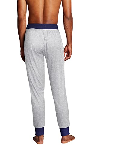 Men's Sleep Jogger Pants - Large, Oxford Gray Heather/Athletic Navy