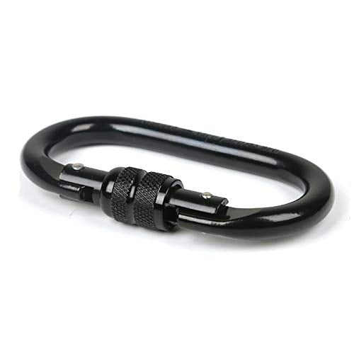 Heavy Duty Locking Climbing Carabiner Clip CE Rated 25 kN 5600 LB Rugged Terrain Approved Industrial Strength Twist Lock Carabiners Clips for Rigging, Ropes, Hammocks, Camping