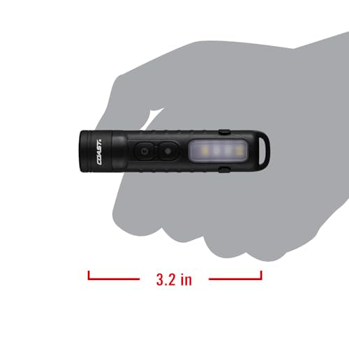 Coast KL35R 600 Lumen Rechargeable LED Pocket Flashlight with RED Light