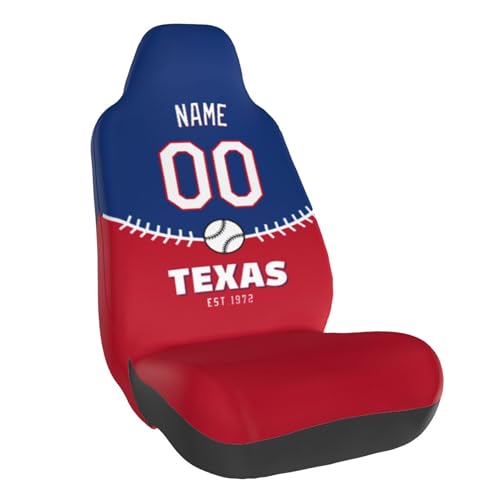 Texas Car Seat Covers - Custom Name & Number, Universal Fit