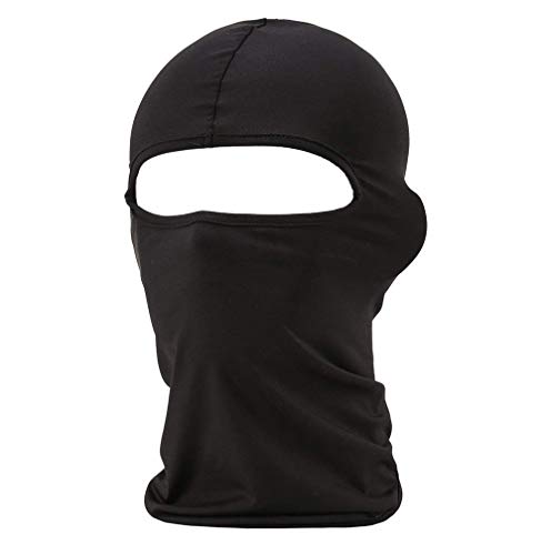 Ultra Thin Balaclava Ski Mask - Full Face UV Protection - Black