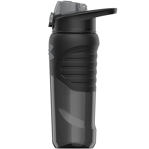 Under Armour 24oz Clarity Bottle - Black OSFA with Leak-Resistant Lid