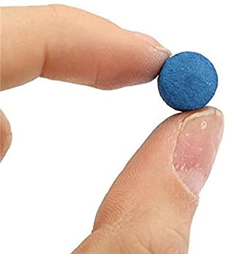 Blue Billiard Cue Tips - 50pcs, 11mm Hardness M, Leather