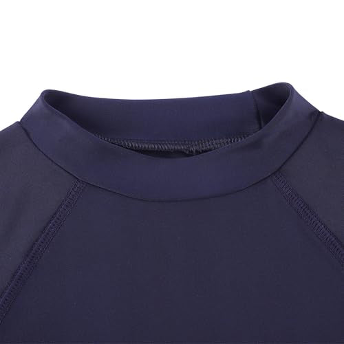 Toddler Boys Short Sleeve Rashguard Shirt - UPF 50+ Navy Blue 2T