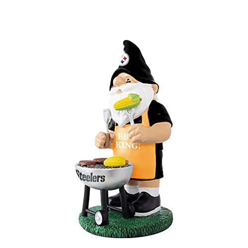 NFL Team Logo Grill Gnome Statue - Pittsburgh Steelers 10"